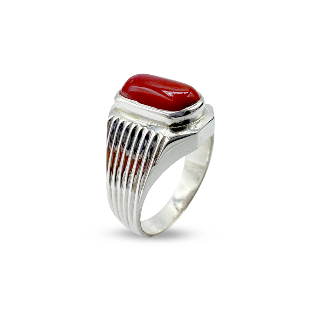 Coral Men Ring