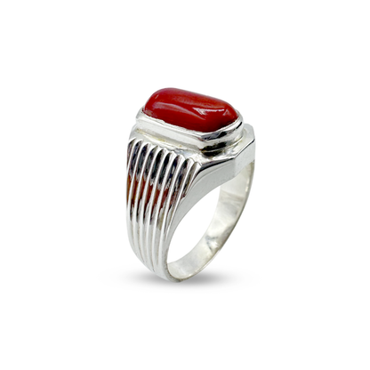 Coral Men Ring