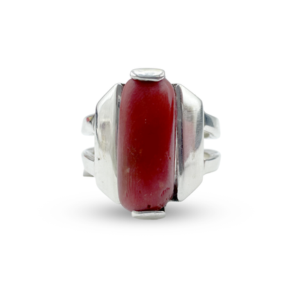 Coral Men Ring - Crown Ring
