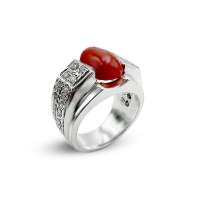Coral Men Ring