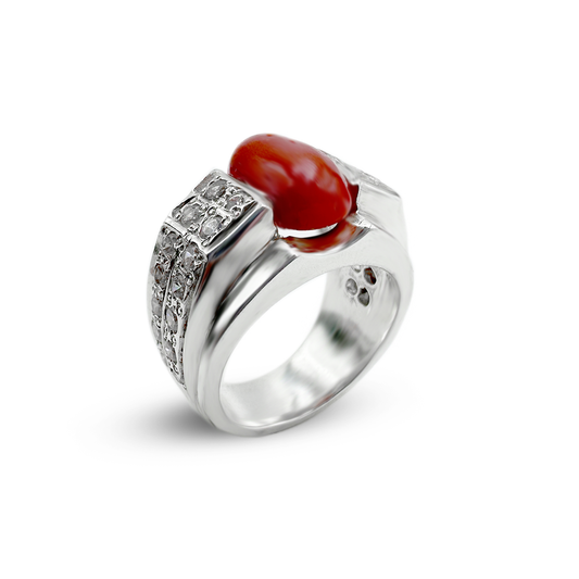 Coral Men Ring