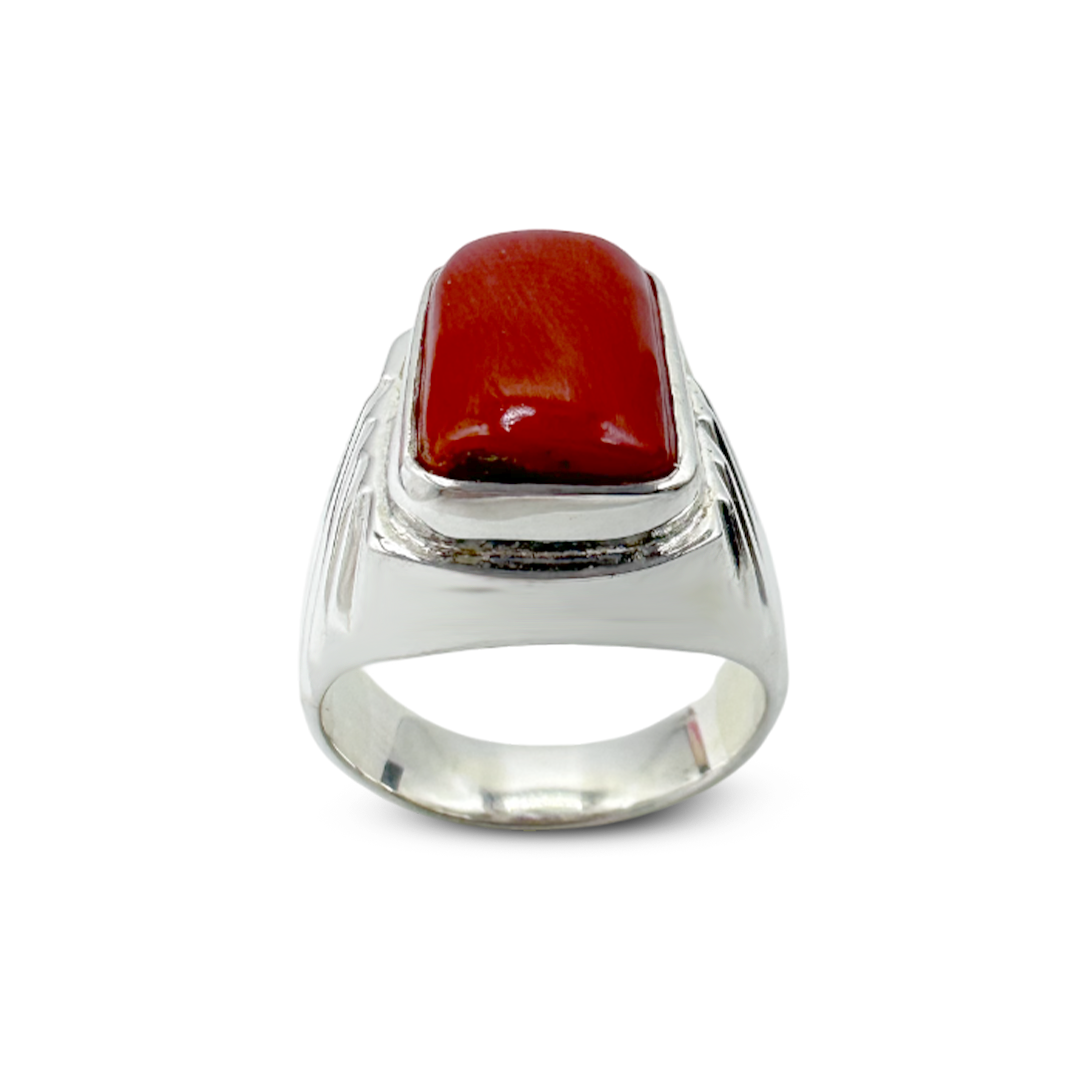 Coral Men Ring - Geomatric Design