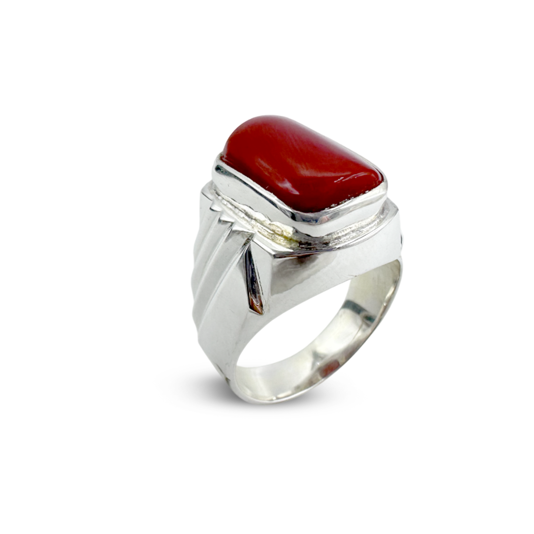 Coral Men Ring
