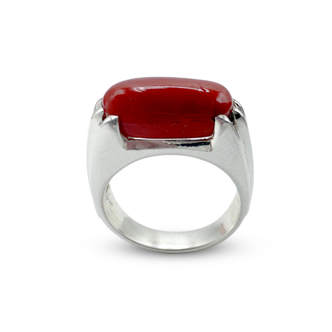 Coral Men Ring - Nail Band Design