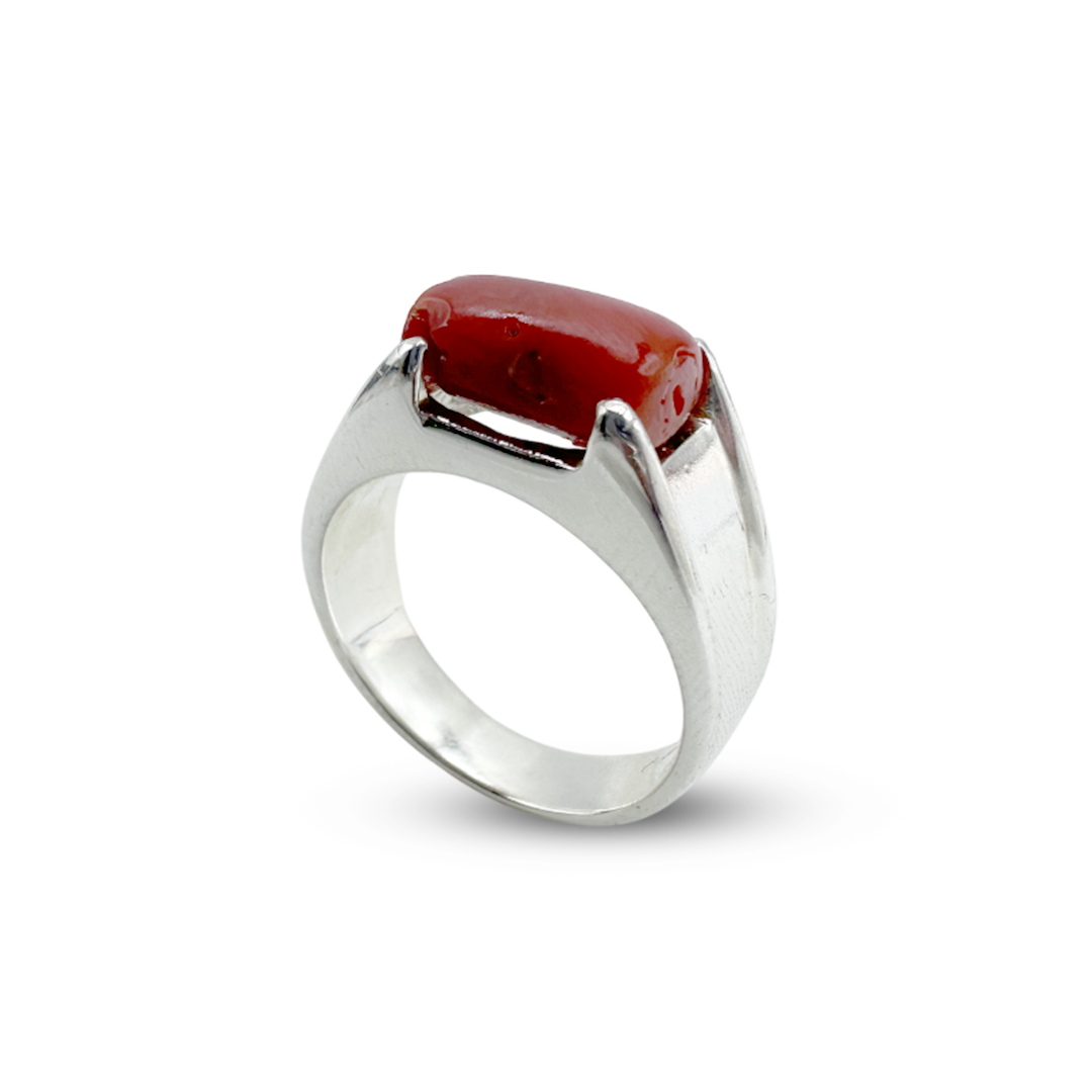 Coral Men Ring - Modern Band Design