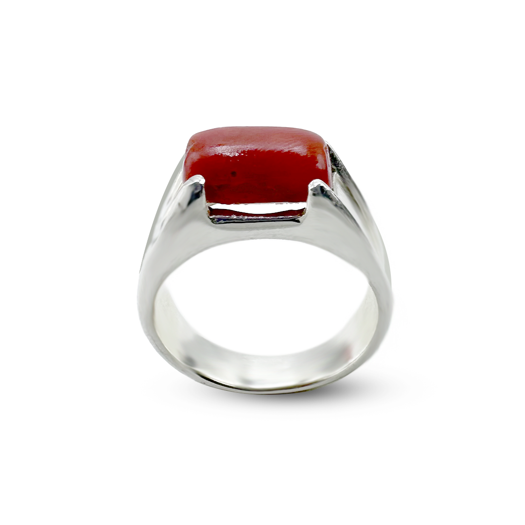 Coral Men Ring - Modern Band Design