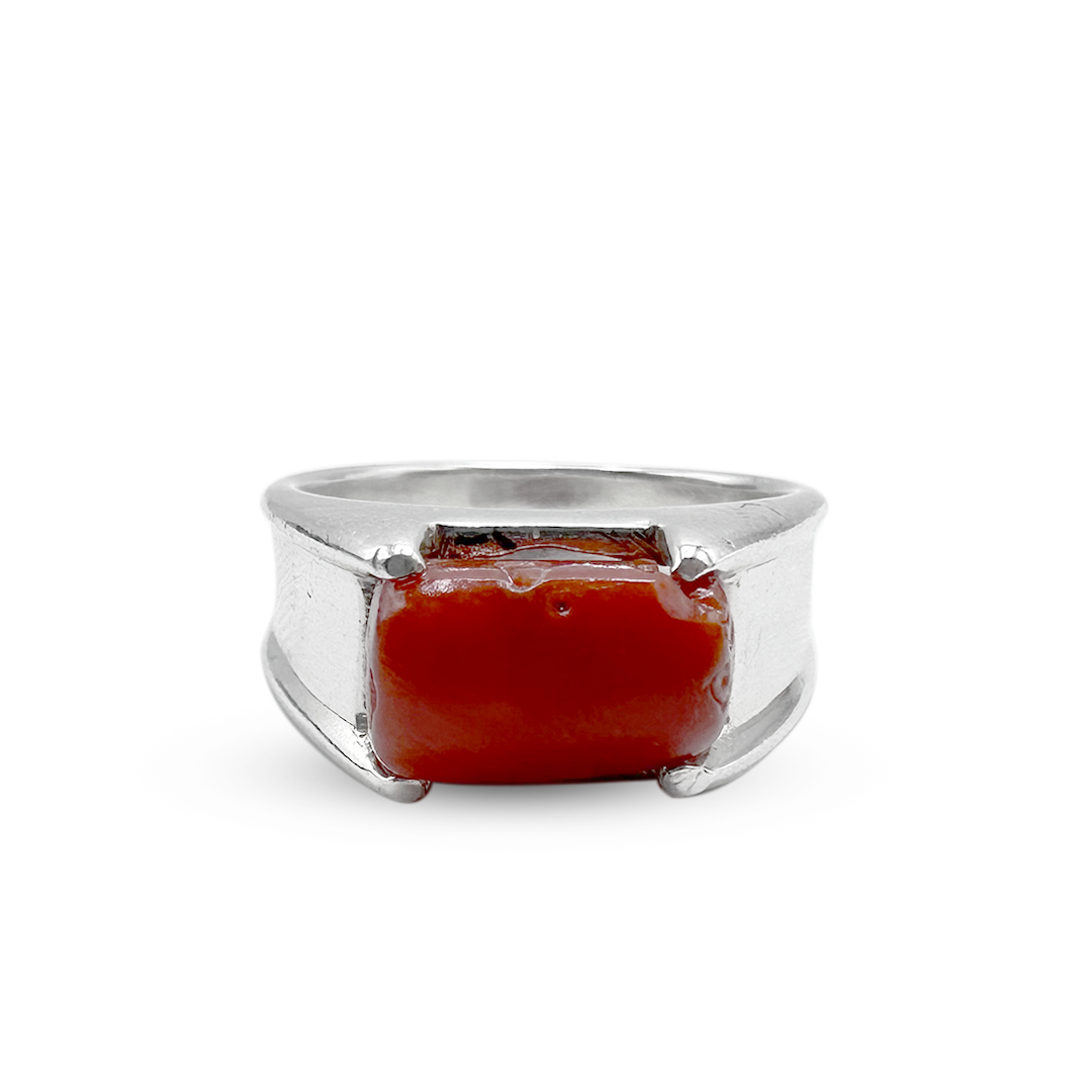 Coral Men Ring - Modern Band Design