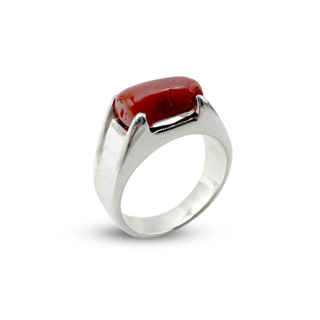 Coral Men Ring - Modern Band Design