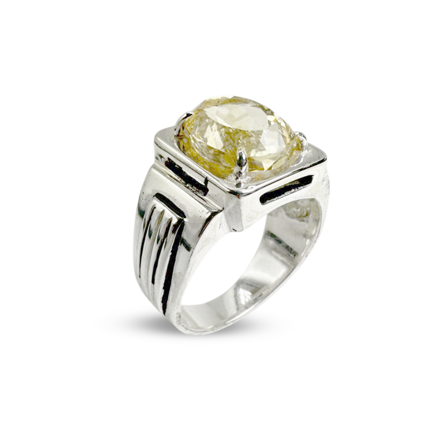 Citrine Men Ring - Vintage Design