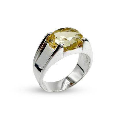 Citrine Men Ring - Fancy Challa Design