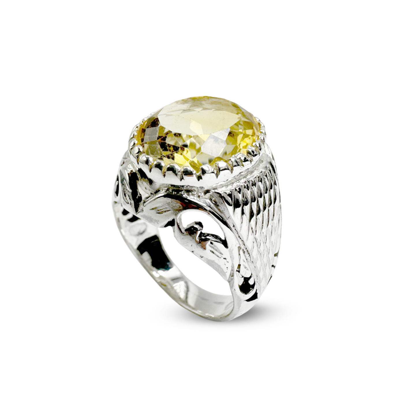 Citrine Men Ring - Turqish Design
