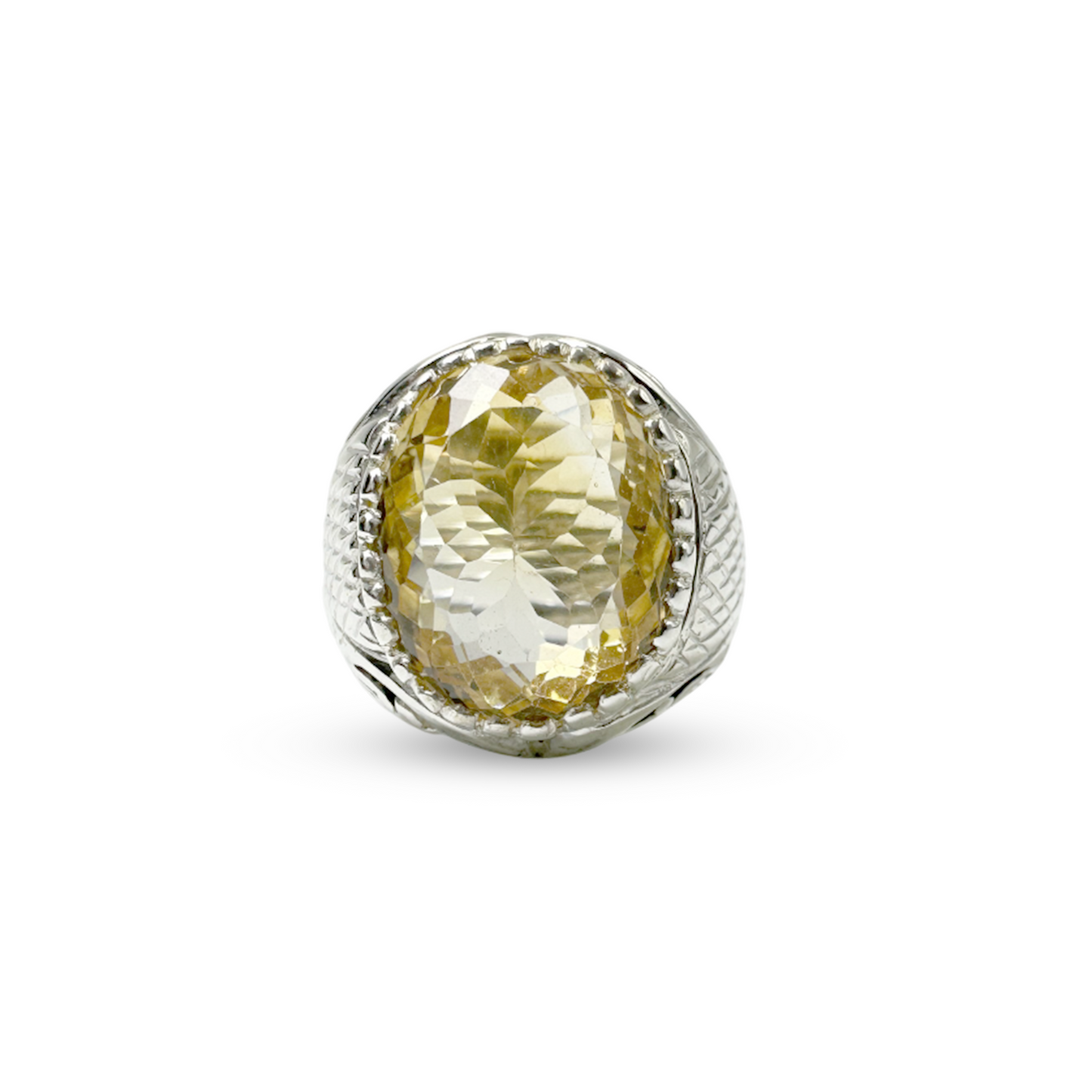 Citrine Men Ring - Turqish Design