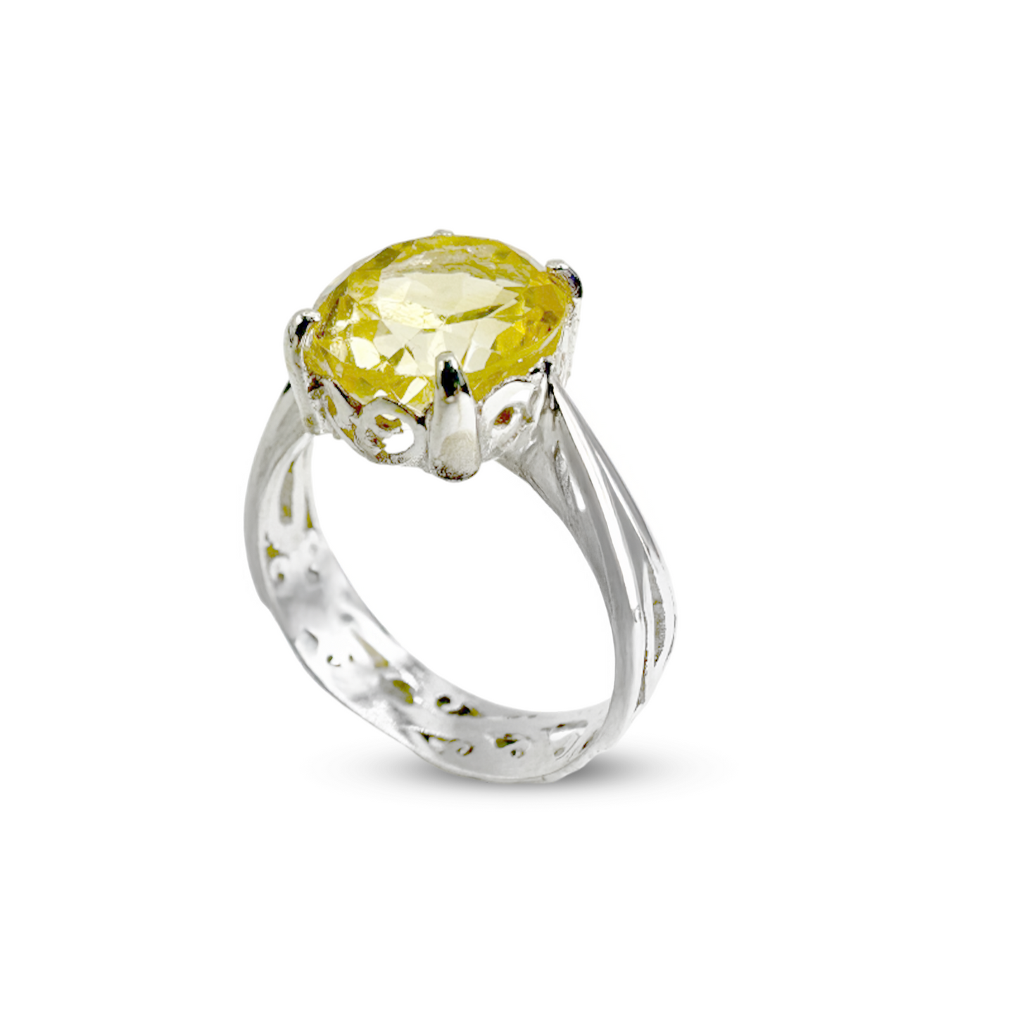 Citrine Women Ring - Ingrave Band Design