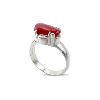 Coral Women Ring - Vertical Band