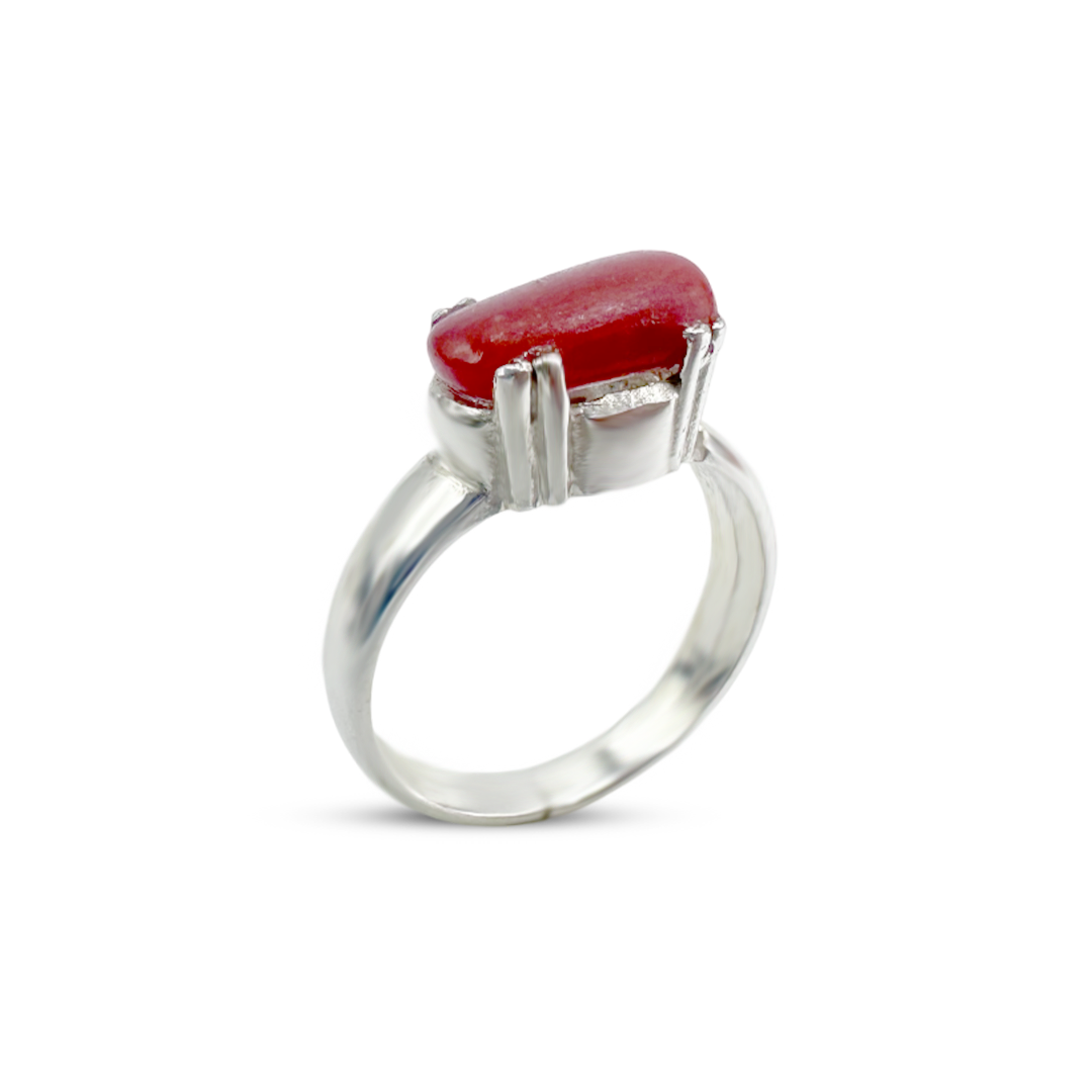 Coral Women Ring - Vertical Band