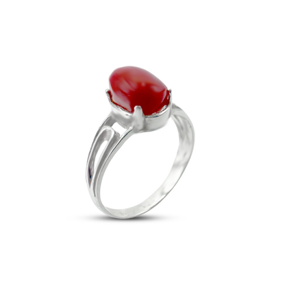 Coral Women Ring - Lotus Band Design