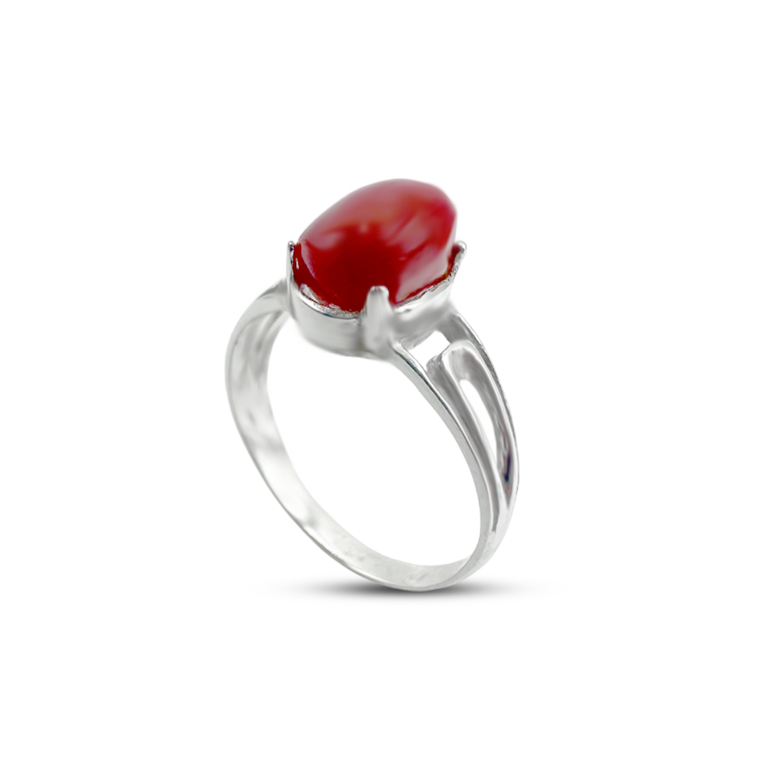 Coral Women Ring - Lotus Band Design