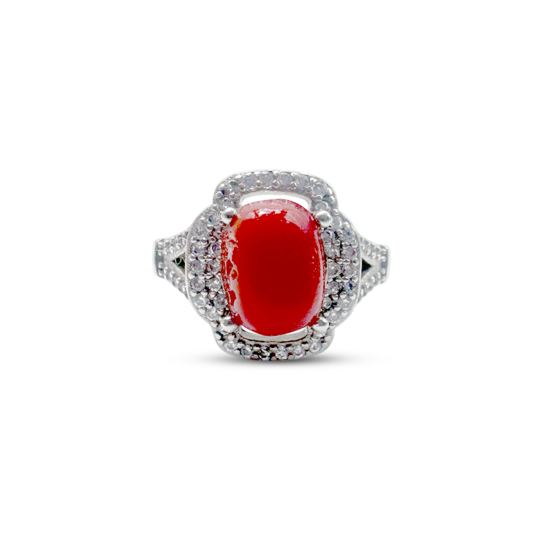 Coral Women Ring - Zircon Bridge Design