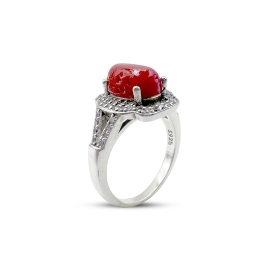 Coral Women Ring - Zircon Bridge Design