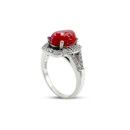 Coral Women Ring - Zircon Bridge Design