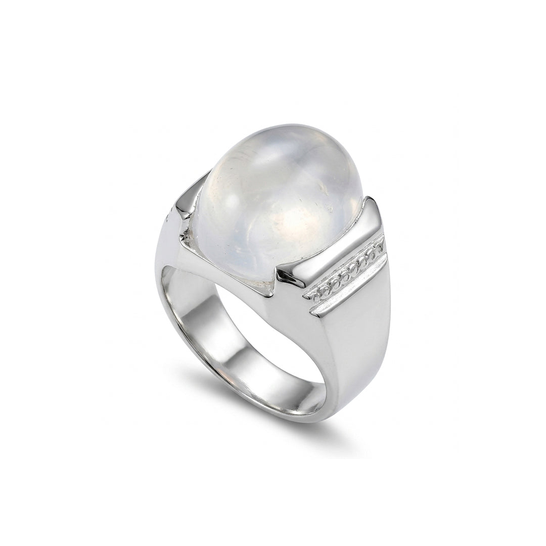 Dur e Najaf Men Ring - Square Silver Design