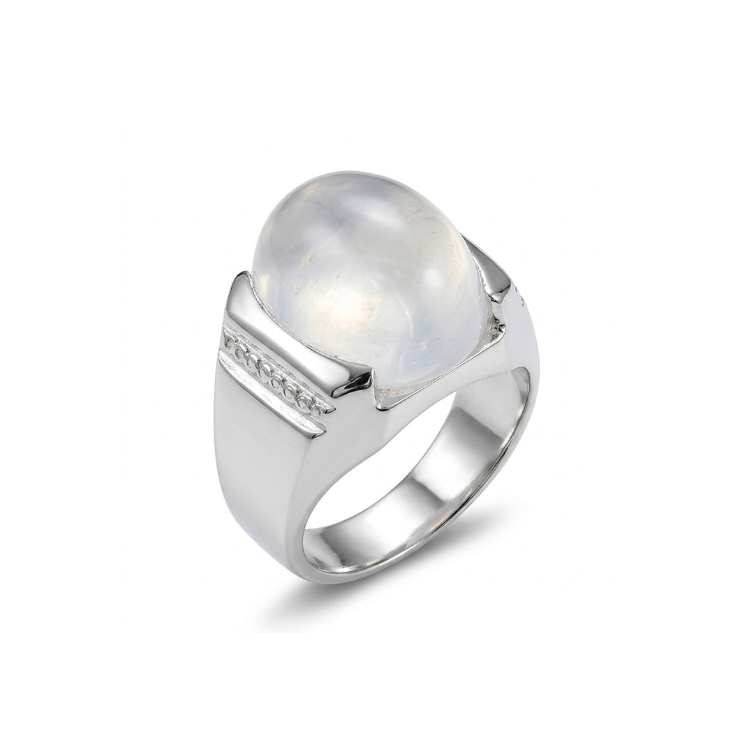 Dur e Najaf Men Ring - Square Silver Design