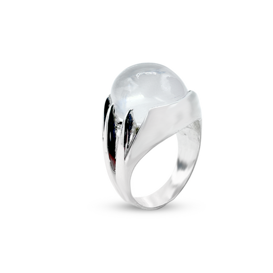 Dur e Najaf Men Ring - Heart Wave Band Design
