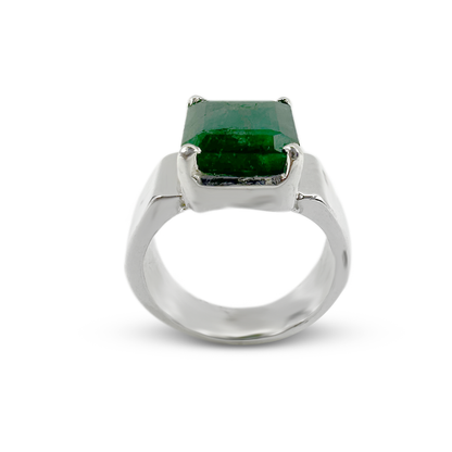 Emerald Men Ring - Broad Collar Design