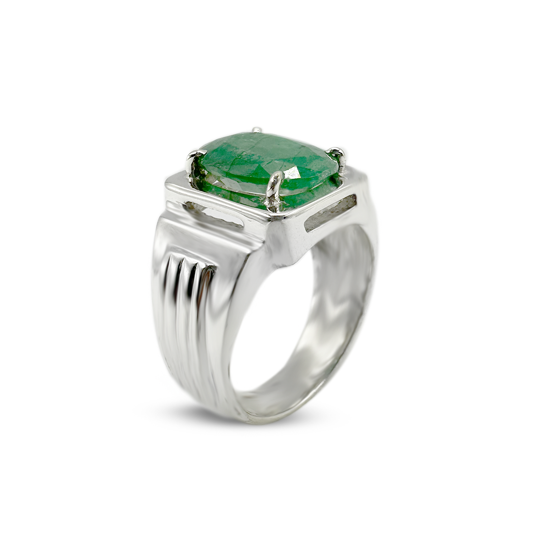Emerald Men Ring - Past Glow Design