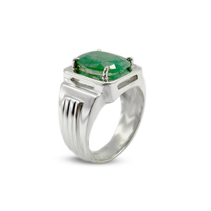 Emerald Men Ring - Past Glow Design
