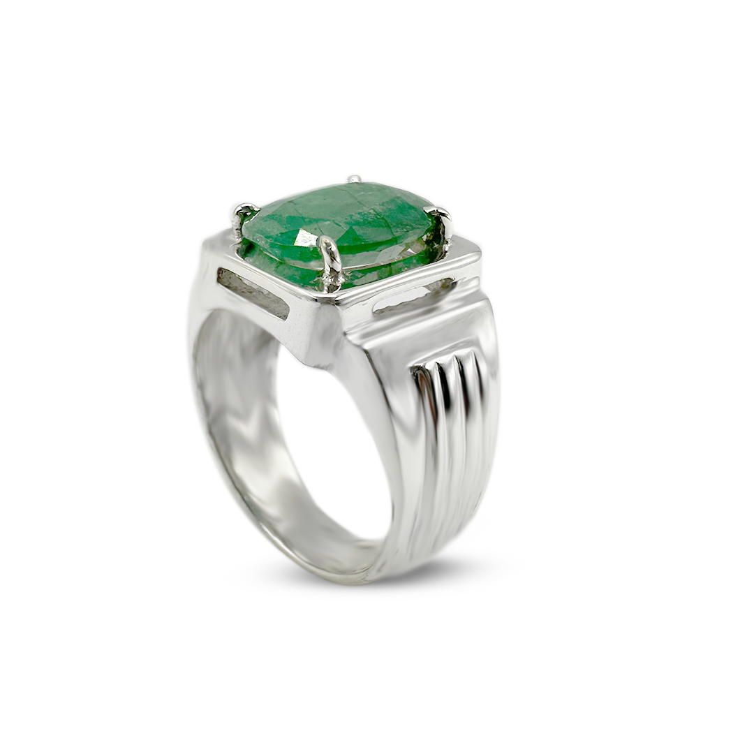 Emerald Men Ring - Past Glow Design