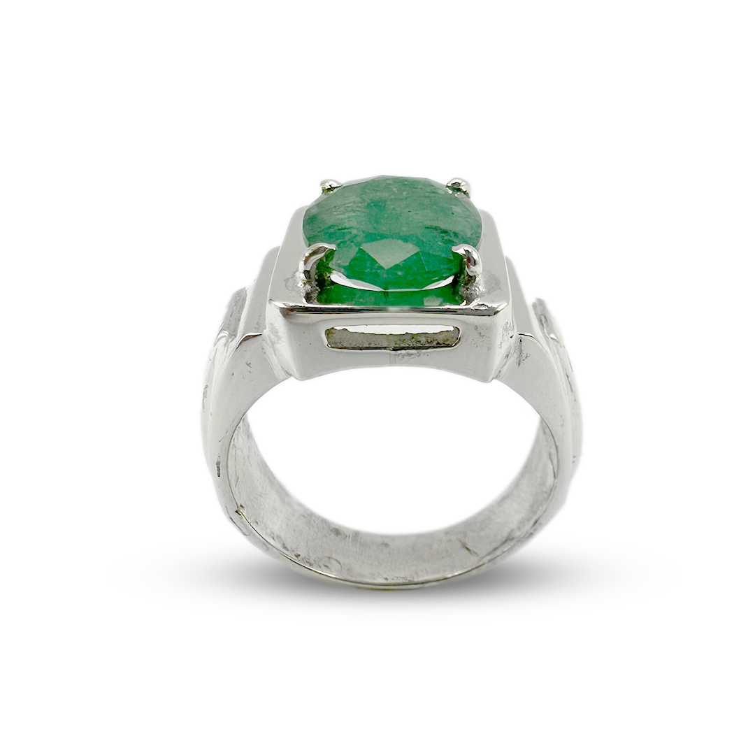 Emerald Men Ring - Past Glow Design