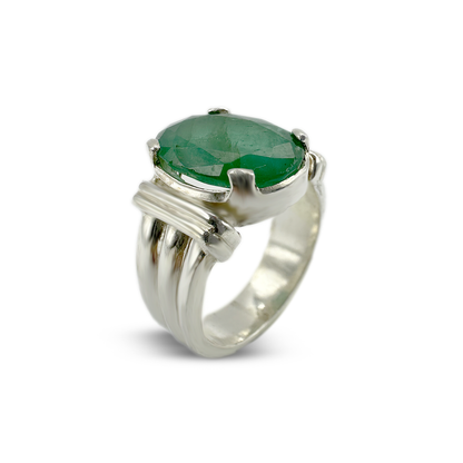 Emerald Men Ring - Dam Fall Design