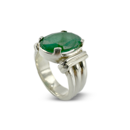 Emerald Men Ring - Dam Fall Design