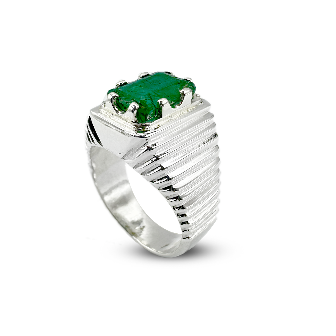 Emerald Men Ring - Clunch Design