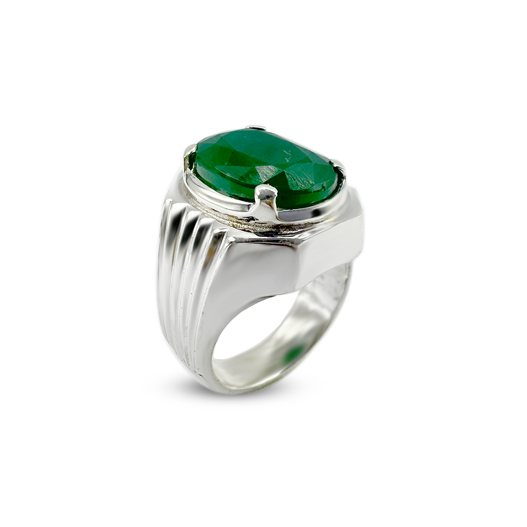 Emerald Men RIng - Outragious Design