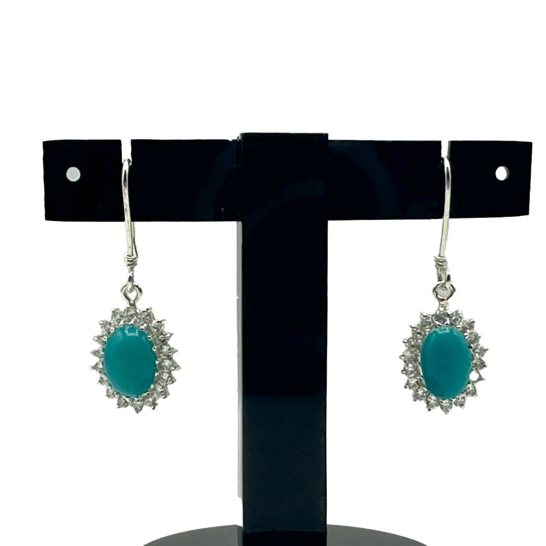 Feroza Earrings - Halo drop Design