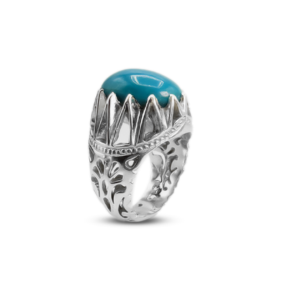 Feroza Men Ring – Rocky Face