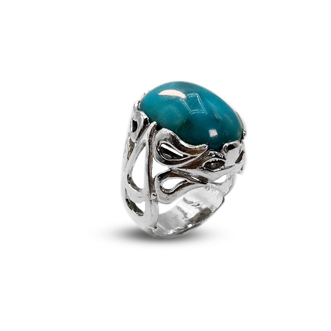 Feroza Men Ring - Bird and Flower Ring