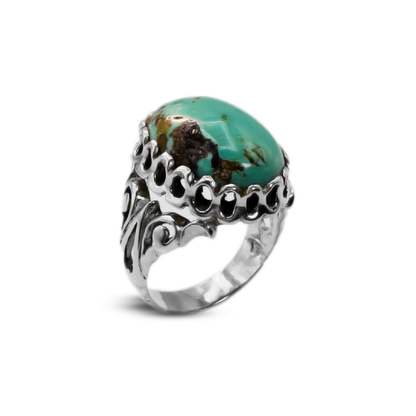 Feroza Men Ring - Gothic Revival Ring