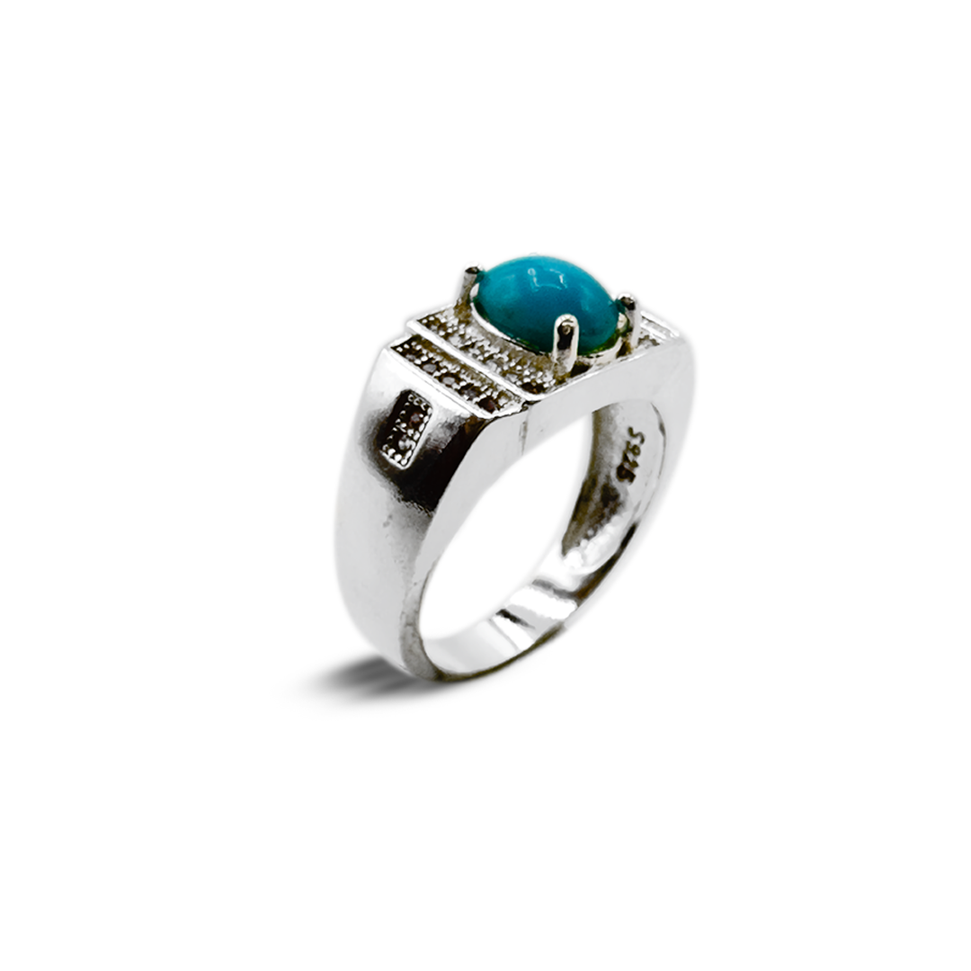 Feroza Men Ring - Shahnameh Scene Ring