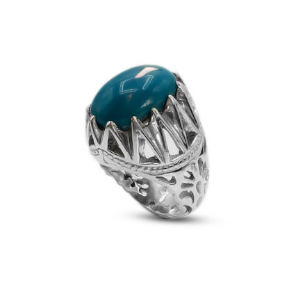 Feroza Men Ring – Rocky Face