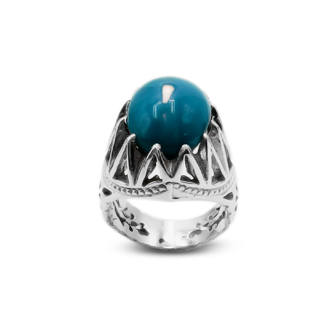 Feroza Men Ring – Rocky Face