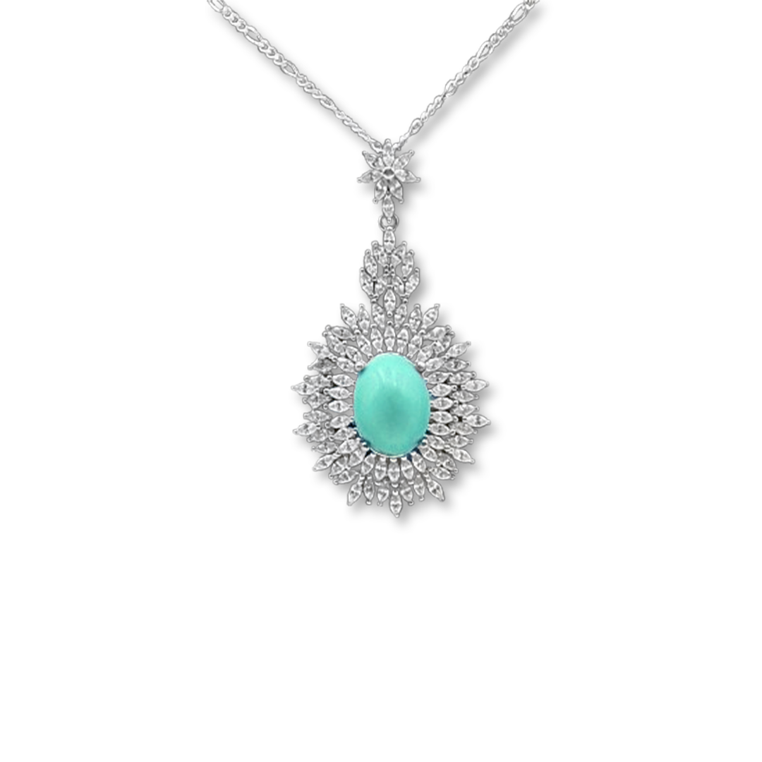 Feroza Pendant - Zircon Brooch