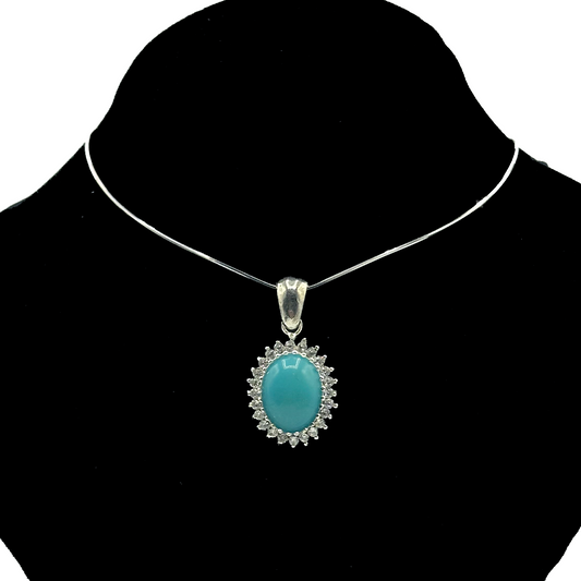 Feroza Pendant - Halo Design