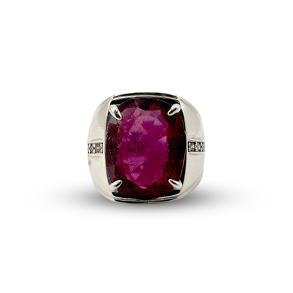 Garnet Men RIng - Royal design