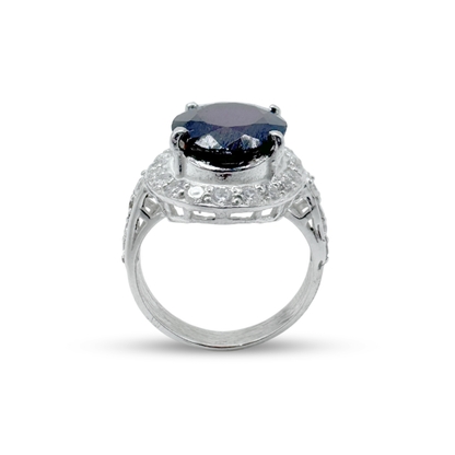 Garnet Women Ring - Zircon Round Design