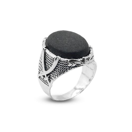 Hematite Men Ring – Sord Ring