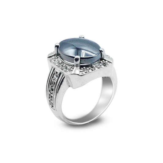 Hematite Men Ring - Royal Signet