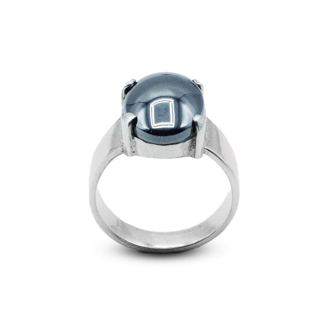 Hematite Men Ring – Simple Strap